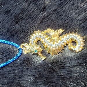 Vintage Hattie Carnegie Seahorse Pendant Necklace Rare